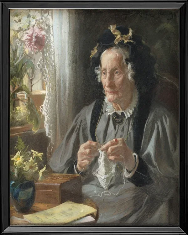 Peder Severin Krøyer - Porträt von Casse f. Engelbreth 1895 | Giclée Kunstdruck gerahmt