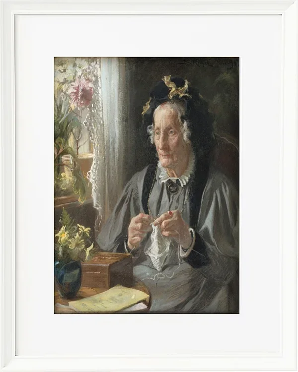 Peder Severin Krøyer - Porträt von Casse f. Engelbreth 1895 | Giclée Kunstdruck gerahmt