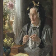 Peder Severin Krøyer - Porträt von Casse f. Engelbreth 1895 | Giclée Kunstdruck gerahmt