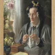Peder Severin Krøyer - Porträt von Casse f. Engelbreth 1895 | Giclée Kunstdruck gerahmt