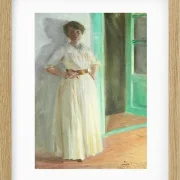 Peder Severin Krøyer - Porträt von Marie Krøyer 1890 | Giclée Kunstdruck gerahmt