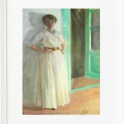 Peder Severin Krøyer - Porträt von Marie Krøyer 1890 | Giclée Kunstdruck gerahmt