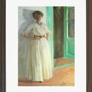 Peder Severin Krøyer - Porträt von Marie Krøyer 1890 | Giclée Kunstdruck gerahmt