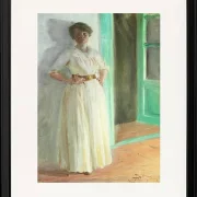 Peder Severin Krøyer - Porträt von Marie Krøyer 1890 | Giclée Kunstdruck gerahmt