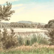 Peter Christian Skovgaard | Hundesøen på Møen - 1845 | Indrammet kunsttryk | Danmarks Guldalder