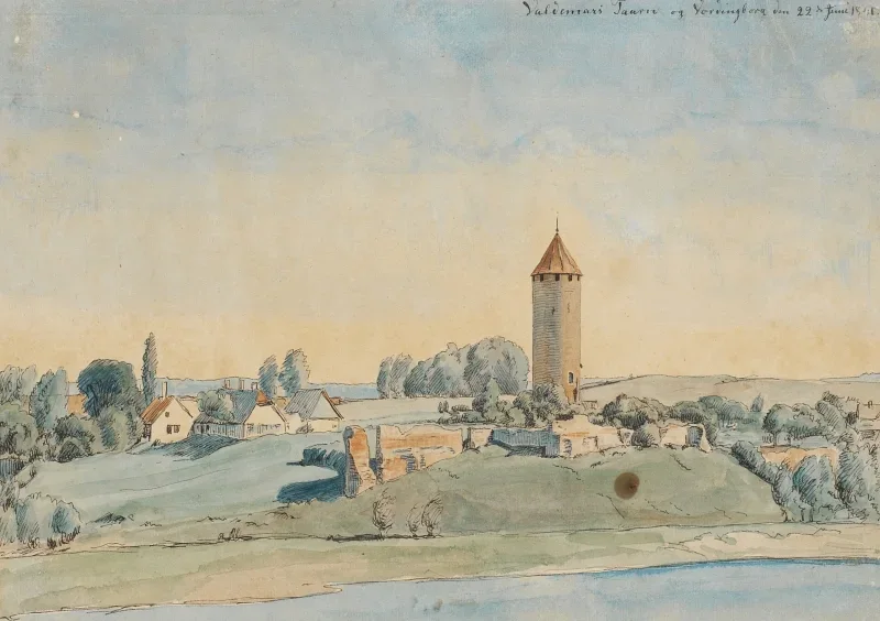 Peter Christian Skovgaard | Gastårn, Vordingborg - 1841 | Indrammet kunsttryk | Danmarks Guldalder