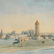 Peter Christian Skovgaard | Gastårn, Vordingborg - 1841 | Indrammet kunsttryk | Danmarks Guldalder