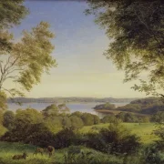 Peter Christian Skovgaard | Udsigt over Skarre Sø - 1844 | Indrammet kunsttryk | Danmarks Guldalder