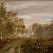 Peter Christian Skovgaard | Birketræer på Læsø efter regn - 1848 | Indrammet kunsttryk | Danmarks Guldalder