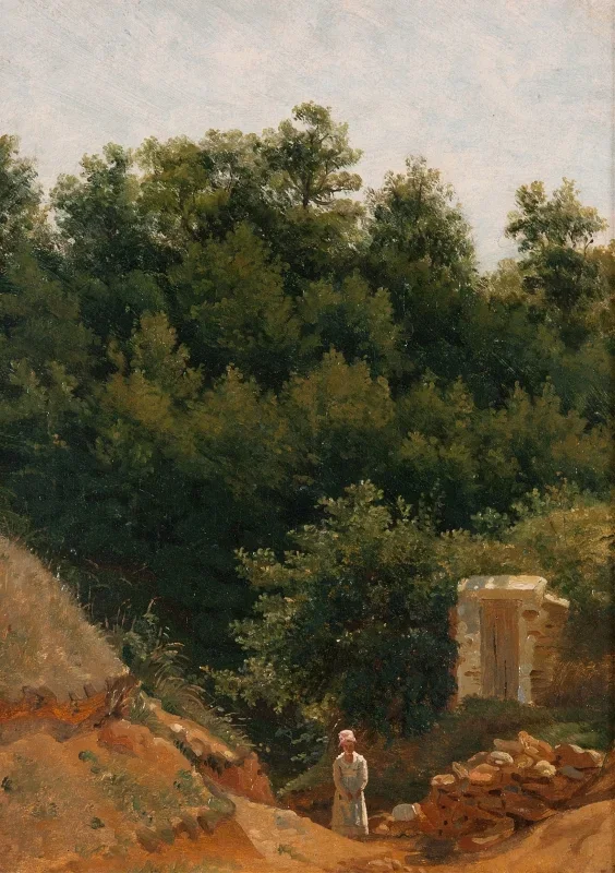 Peter Christian Skovgaard | Landschaftsstudie - 1840 | Gerahmter Kunstdruck | Goldenes Zeitalter Dänemark