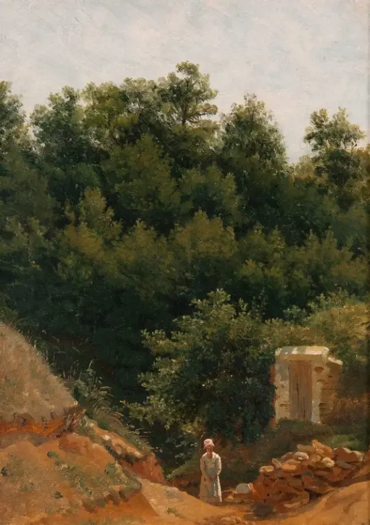 Peter Christian Skovgaard | Landschaftsstudie - 1840 | Gerahmter Kunstdruck | Goldenes Zeitalter Dänemark