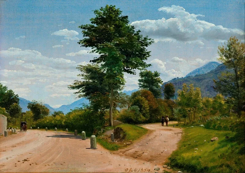 Peter Christian Skovgaard | Italienische Landschaft – 1854 | Gerahmter Kunstdruck | Goldenes Zeitalter Dänemark