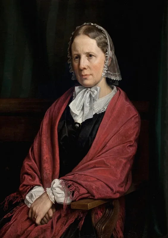 Peter Christian Skovgaard | Amalie Elisabeth Freund - 1860 | Indrammet kunsttryk | Danmarks Guldalder