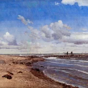 Peter Christian Skovgaard | Hellebæk Strand – 1858 | Indrammet kunsttryk | Danmarks Guldalder