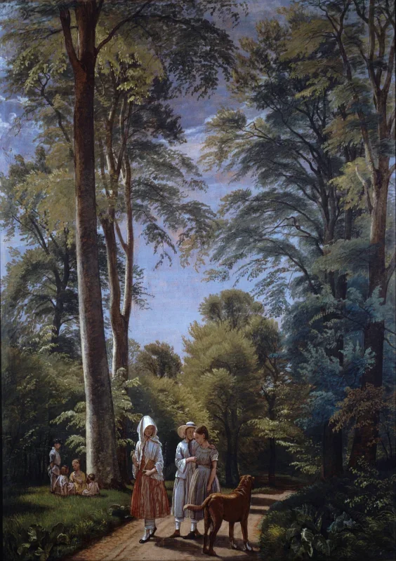 Peter Christian Skovgaard | Buchenwald im Mai - 1856 | Gerahmter Kunstdruck | Goldenes Zeitalter Dänemark