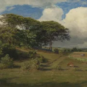 Peter Christian Skovgaard | Bøgetræer ved Dagsås Kirke, Halland – 1891 | Indrammet kunsttryk | Danmarks Guldalder