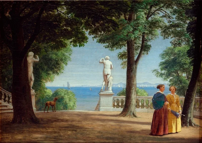 Peter Christian Skovgaard | Udsigt mod Kullen – 1845 | Indrammet kunsttryk | Danmarks Guldalder