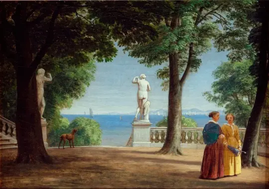 Peter Christian Skovgaard | Udsigt mod Kullen – 1845 | Indrammet kunsttryk | Danmarks Guldalder