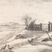Peter Christian Skovgaard | Winterlandschaft bei Vejby - 1844 | Gerahmter Kunstdruck | Goldenes Zeitalter Dänemark