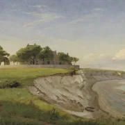 Peter Christian Skovgaard | Højerup Kirke på Stevns Klinter - 1841 | Indrammet kunsttryk | Danmarks Guldalder