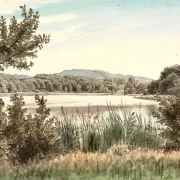 Peter Christian Skovgaard | Der Hundesee auf Møen - 1846 | Gerahmter Kunstdruck | Goldenes Zeitalter Dänemark