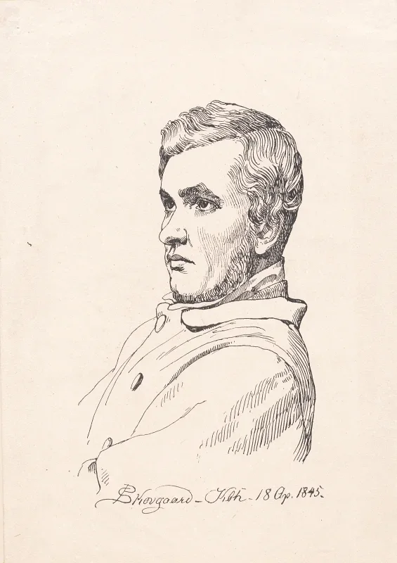 Peter Christian Skovgaard | J. Th. Lundbye – 1845 | Indrammet kunsttryk | Danmarks Guldalder