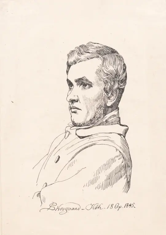 Peter Christian Skovgaard | J. Th. Lundbye – 1845 | Indrammet kunsttryk | Danmarks Guldalder