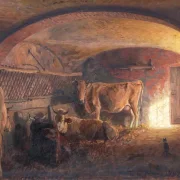 Peter Christian Skovgaard | Italiensk kostald - 1909 | Indrammet kunsttryk | Danmarks Guldalder