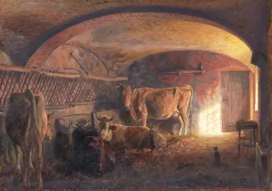 Peter Christian Skovgaard | Italiensk kostald - 1909 | Indrammet kunsttryk | Danmarks Guldalder