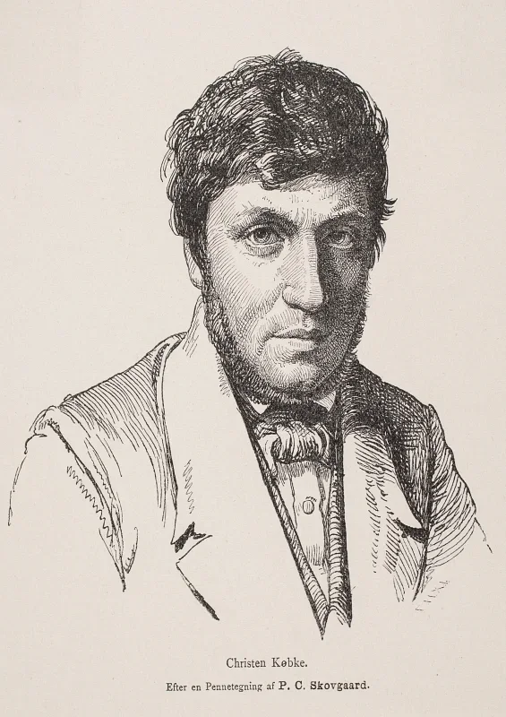 Peter Christian Skovgaard | Maleren C. Købke - 1883 | Indrammet kunsttryk | Danmarks Guldalder
