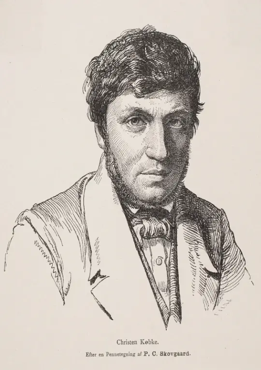 Peter Christian Skovgaard | Maleren C. Købke - 1883 | Indrammet kunsttryk | Danmarks Guldalder