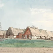 Peter Christian Skovgaard | Lundsgaard midt på Læssø - 1849 | Indrammet kunsttryk | Danmarks Guldalder