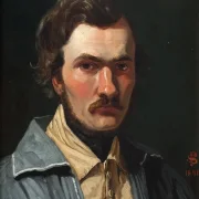 Peter Christian Skovgaard | Der Maler J.Th. Lundbye – 1840 | Gerahmter Kunstdruck | Goldenes Zeitalter Dänemark