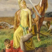 Peter Christian Skovgaard | Wölfe und Vænelil - 1898 | Gerahmter Kunstdruck | Goldenes Zeitalter Dänemark