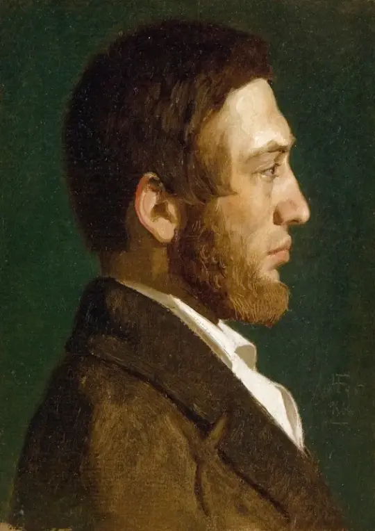 Peter Christian Skovgaard | Painter P.C. Skovgaard - 1845 | Indrammet kunsttryk | Danmarks Guldalder