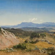 Peter Christian Skovgaard | Rocky Hills nær Civitella - 1868 | Indrammet kunsttryk | Danmarks Guldalder