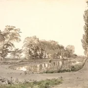 Peter Christian Skovgaard | Dammen ved Vognserup - 1847 | Indrammet kunsttryk | Danmarks Guldalder
