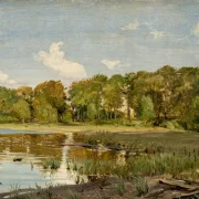 Peter Christian Skovgaard | Ved Gurre Sø, Sjælland - 1843 | Indrammet kunsttryk | Danmarks Guldalder