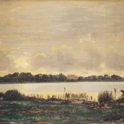 Peter Christian Skovgaard | Udsigt over Præstø Fjord - 1846 | Indrammet kunsttryk | Danmarks Guldalder