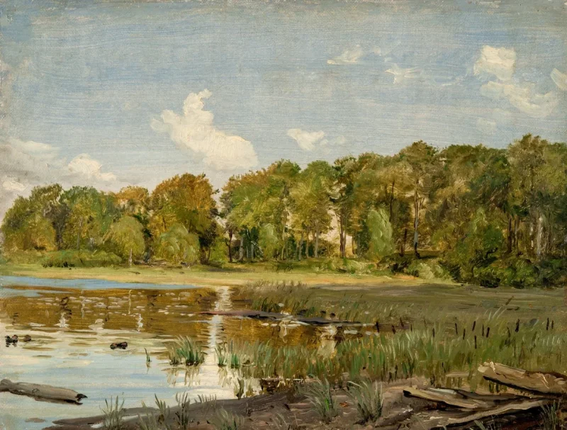 Peter Christian Thamsen Skovgaard – Am Lake Gurre, Seeland 1843 | Indrammet giclée-kunsttryk