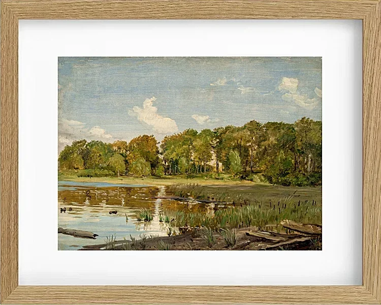 Peter Christian Thamsen Skovgaard – Am Lake Gurre, Seeland 1843 | Indrammet giclée-kunsttryk