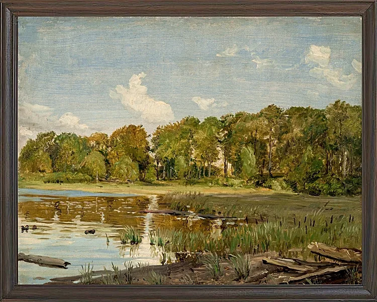 Peter Christian Thamsen Skovgaard – Am Lake Gurre, Seeland 1843 | Indrammet giclée-kunsttryk