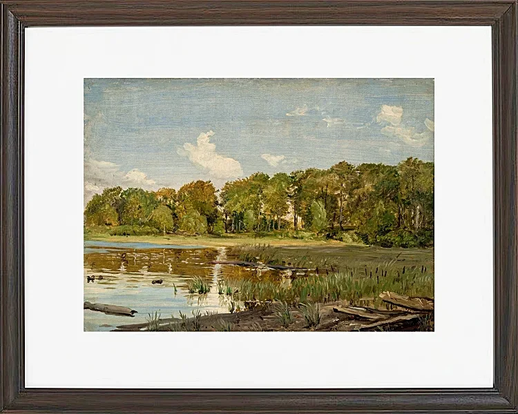 Peter Christian Thamsen Skovgaard – Am Lake Gurre, Seeland 1843 | Indrammet giclée-kunsttryk