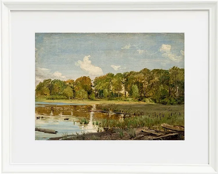 Peter Christian Thamsen Skovgaard – Am Lake Gurre, Seeland 1843 | Indrammet giclée-kunsttryk