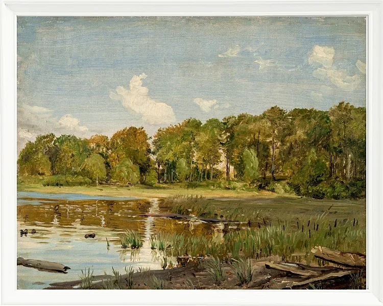 Peter Christian Thamsen Skovgaard – Am Lake Gurre, Seeland 1843 | Indrammet giclée-kunsttryk