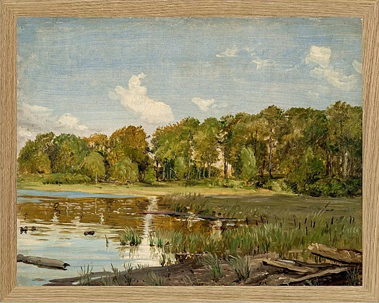 Peter Christian Thamsen Skovgaard – Am Lake Gurre, Seeland 1843 | Indrammet giclée-kunsttryk