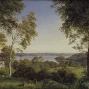 Peter Christian Thamsen Skovgaard – Ansicht von Skarre Sø 1844 | Indrammet giclée-kunsttryk