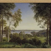 Peter Christian Thamsen Skovgaard – Ansicht von Skarre Sø 1844 | Indrammet giclée-kunsttryk