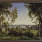 Peter Christian Thamsen Skovgaard – Ansicht von Skarre Sø 1844 | Indrammet giclée-kunsttryk