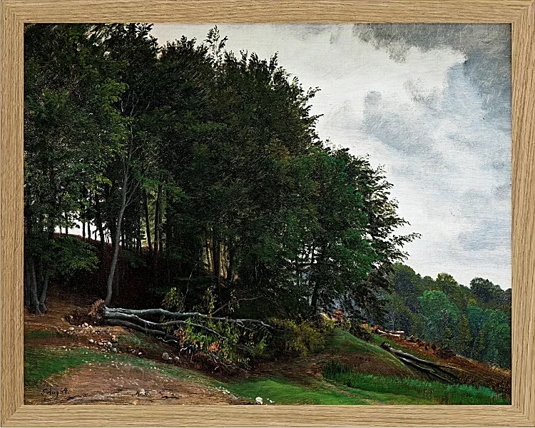 Peter Christian Thamsen Skovgaard – Bewaldete Hügel 1864 | Indrammet giclée-kunsttryk